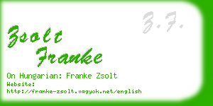 zsolt franke business card